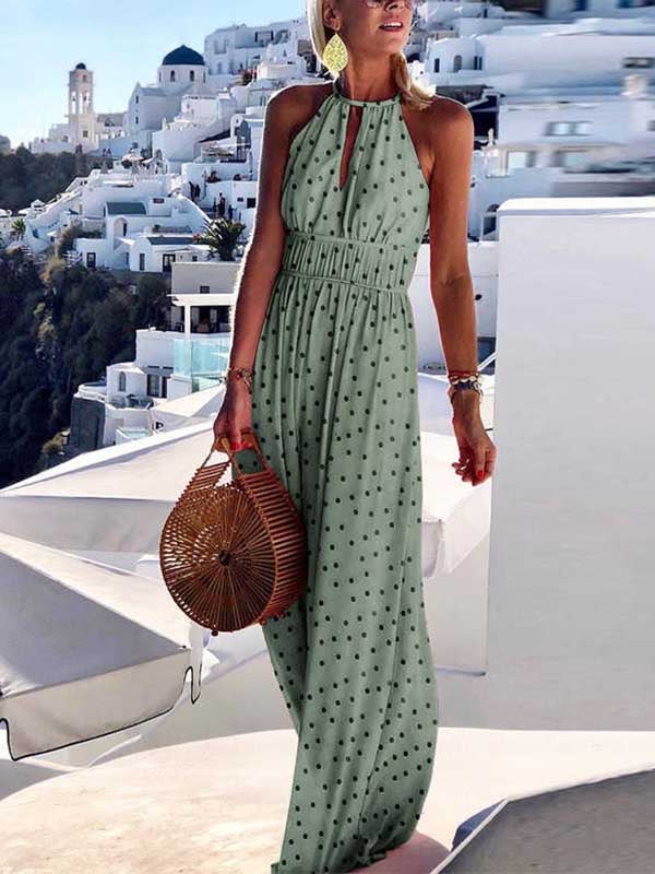 Bellevoga Sexy Printed Maxi Dress