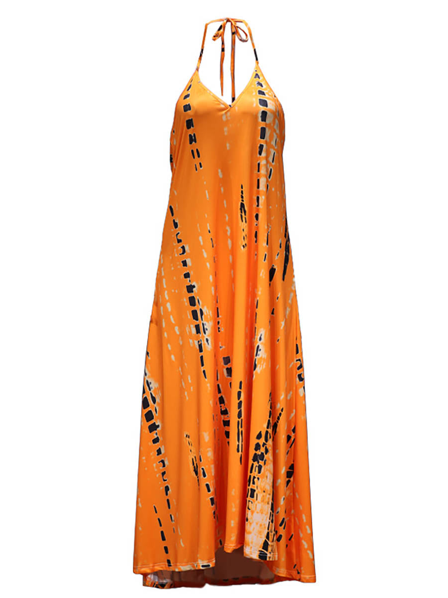 Bellevoga V-Neck Printed Camisole Dress