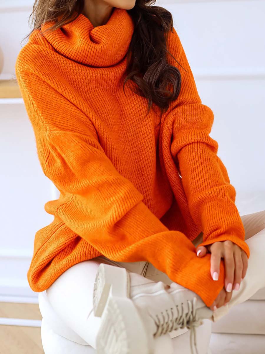 Bellevoga Solid Color Turtleneck Knit Sweater(11 colors)