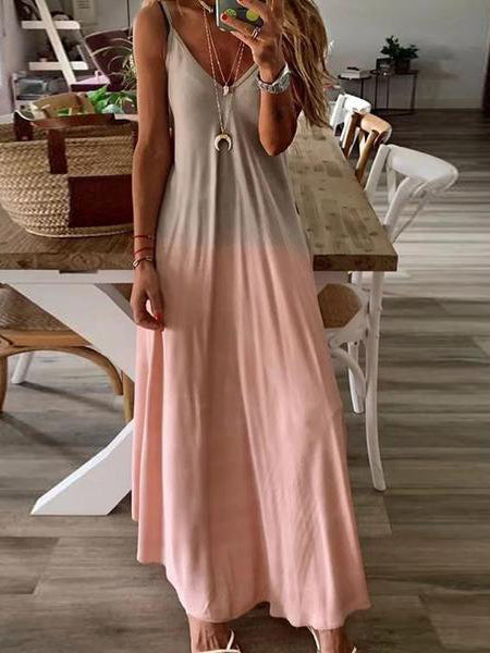 Bellevoga Gradient Slip Maxi Dress