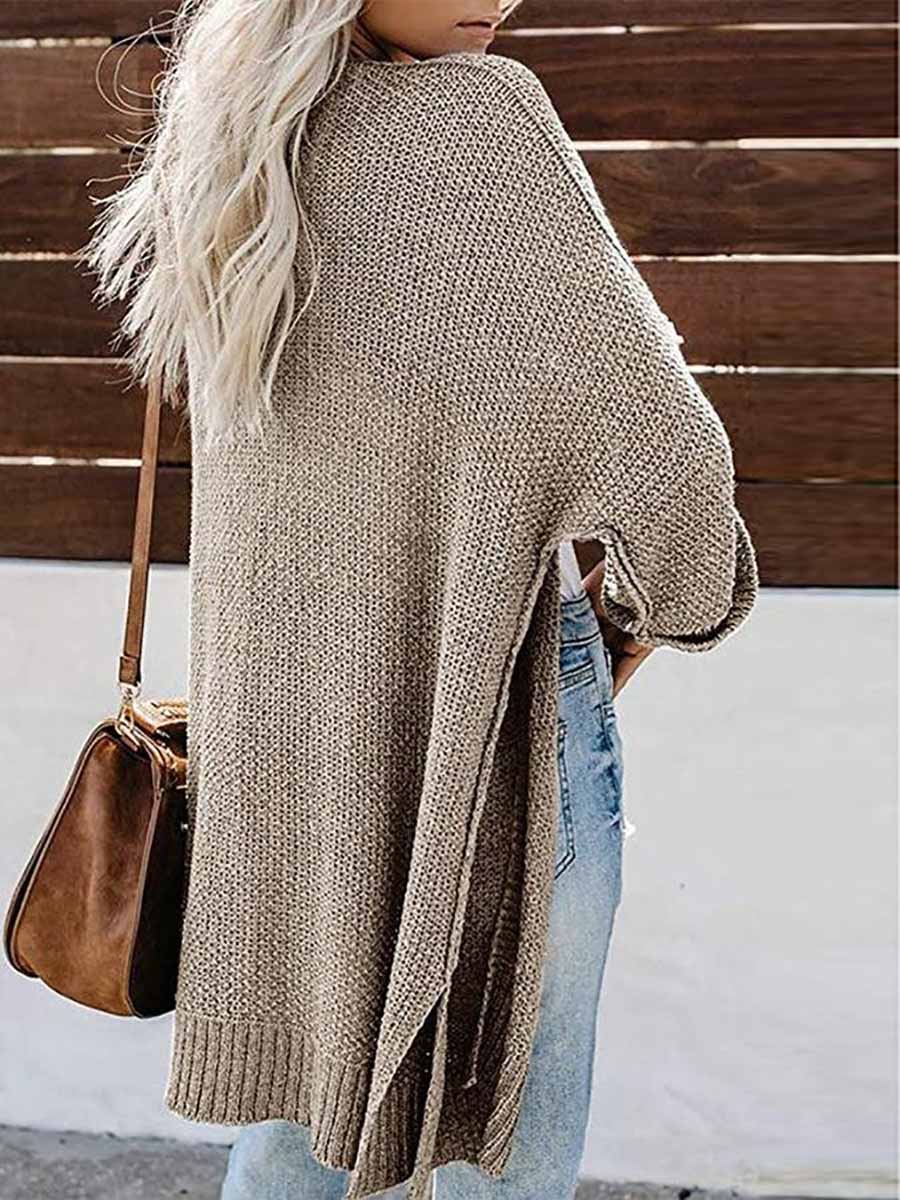 Bellevoga Solid Color Knitted Cardigan(10 colors)