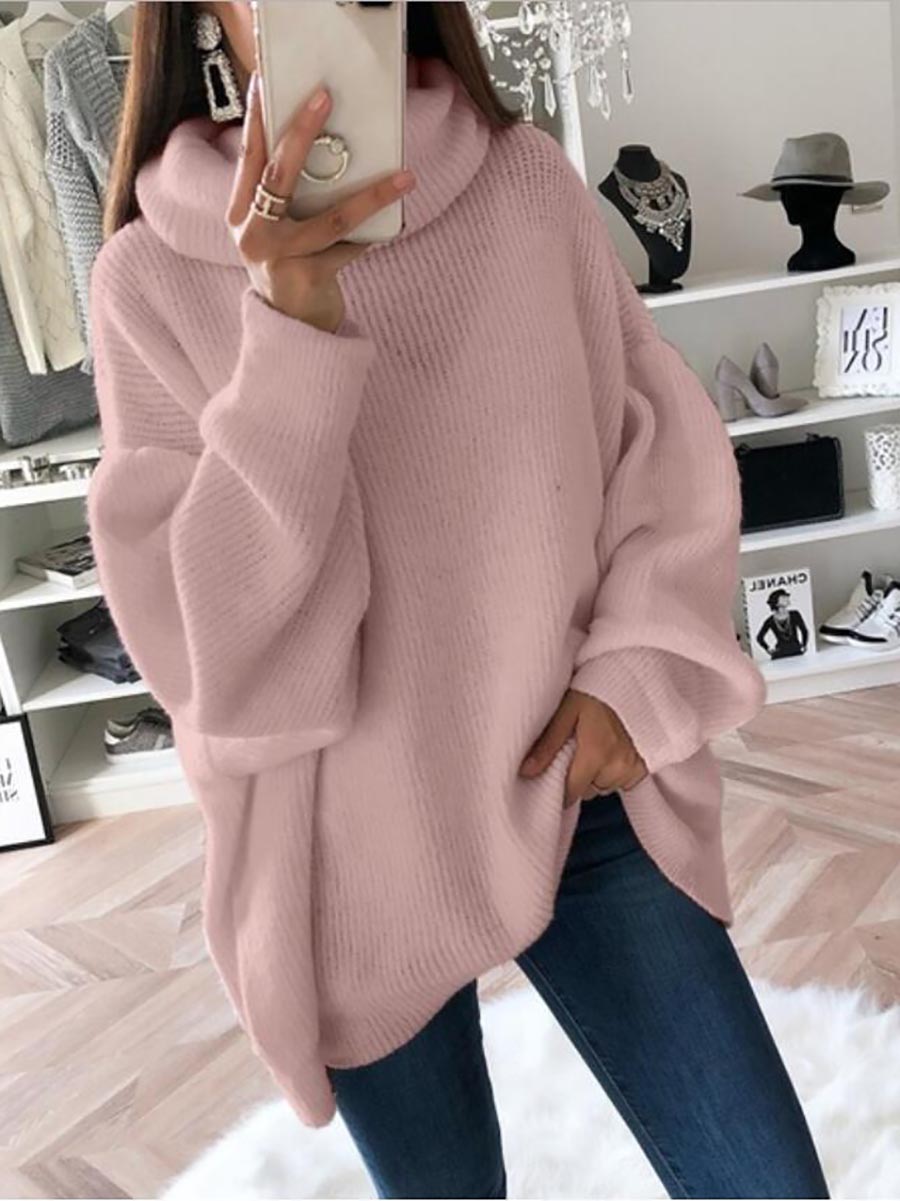 Bellevoga Solid Color Turtleneck Knit Sweater(11 colors)