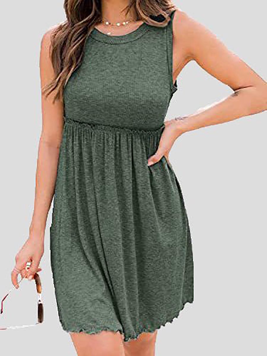 Bellevoga High Waist Knit Vest Dress