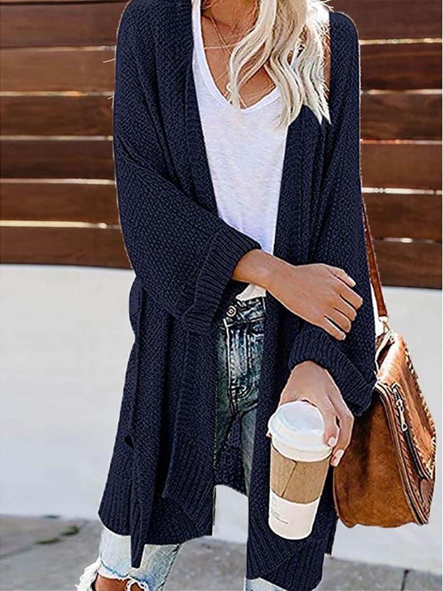 Bellevoga Solid Color Knitted Cardigan(10 colors)