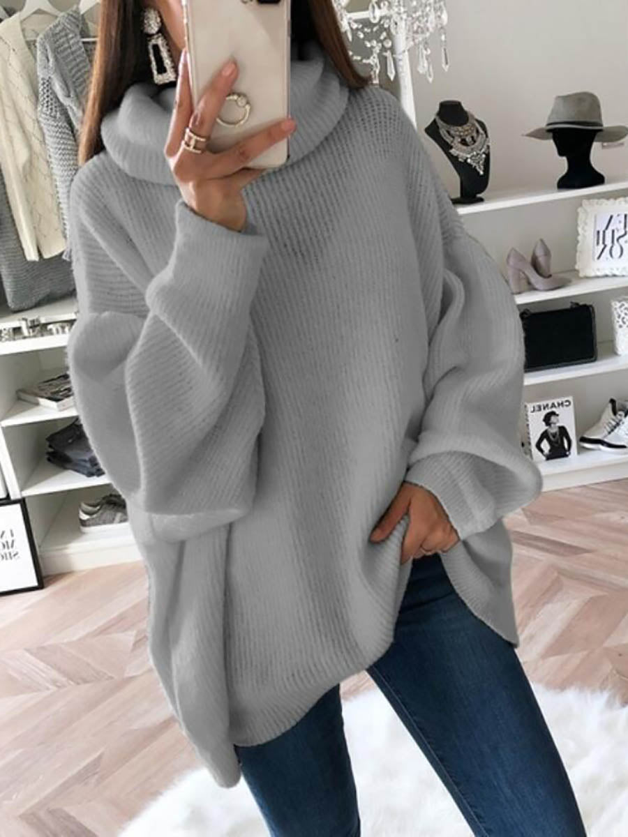 Bellevoga Solid Color Turtleneck Knit Sweater(11 colors)