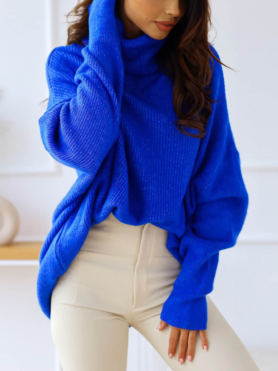 Bellevoga Solid Color Turtleneck Knit Sweater(11 colors)