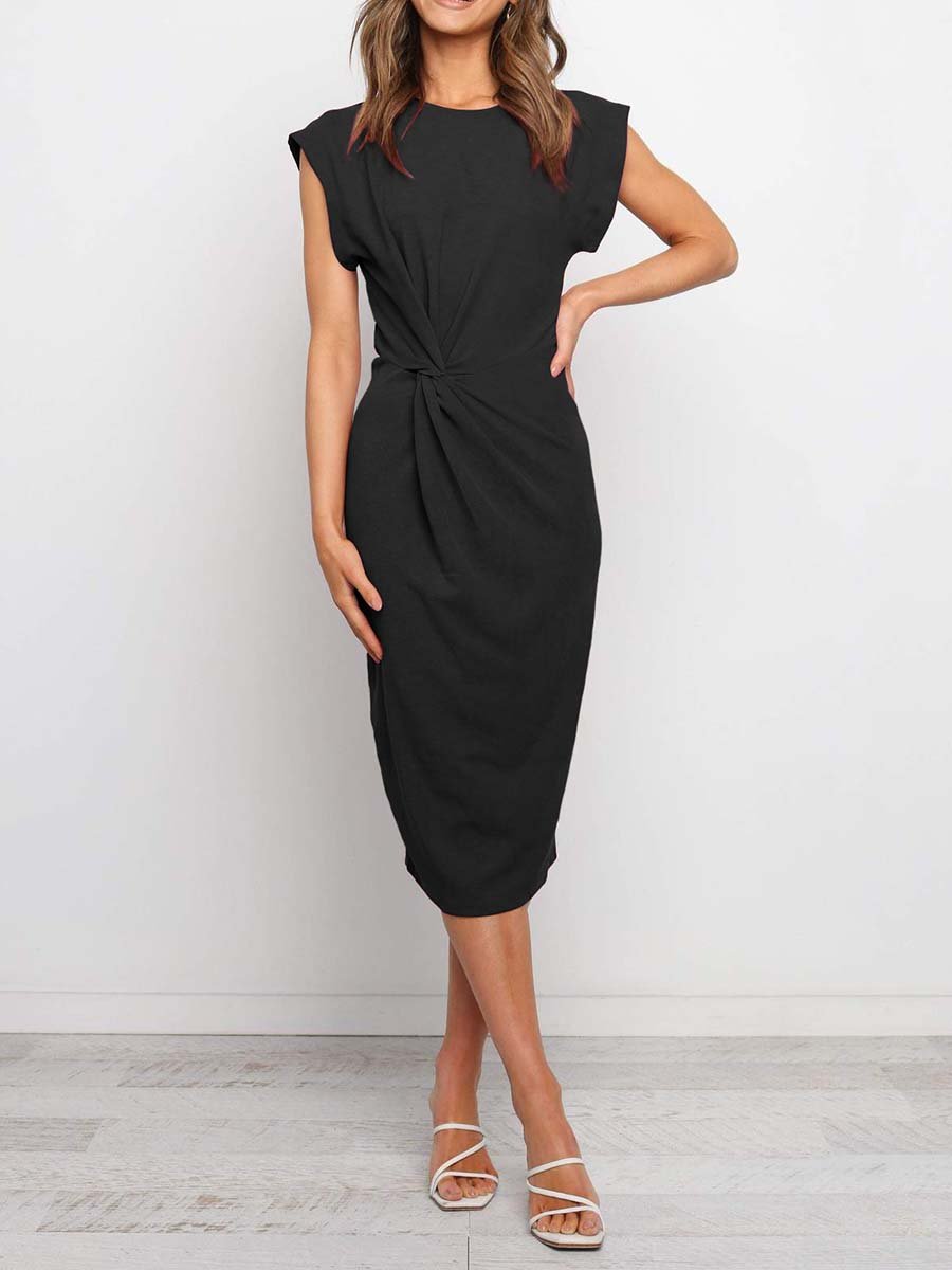 Bellevoga Twist Knot Midi Dress