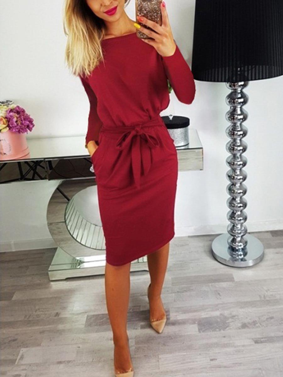 Bellevoga Midi Dress With Belt