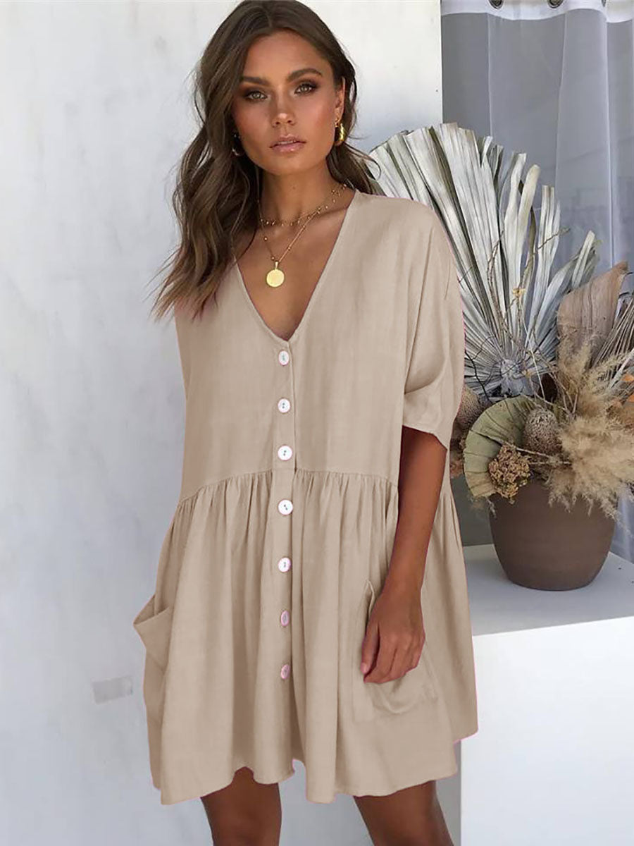 Bellevoga Button Dress