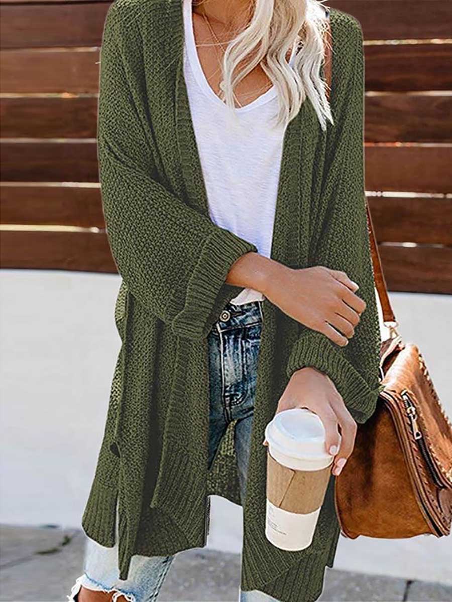 Bellevoga Solid Color Knitted Cardigan(10 colors)