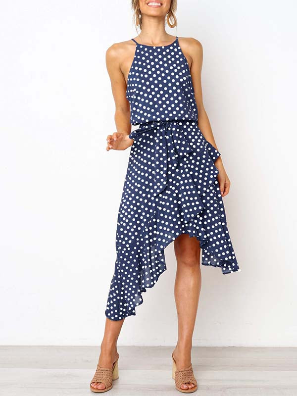 Bellevoga Irregular Polka Dot Dress