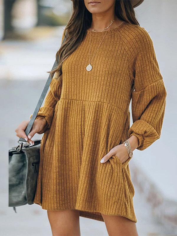 Bellevoga Knitted Long Sleeve Dress