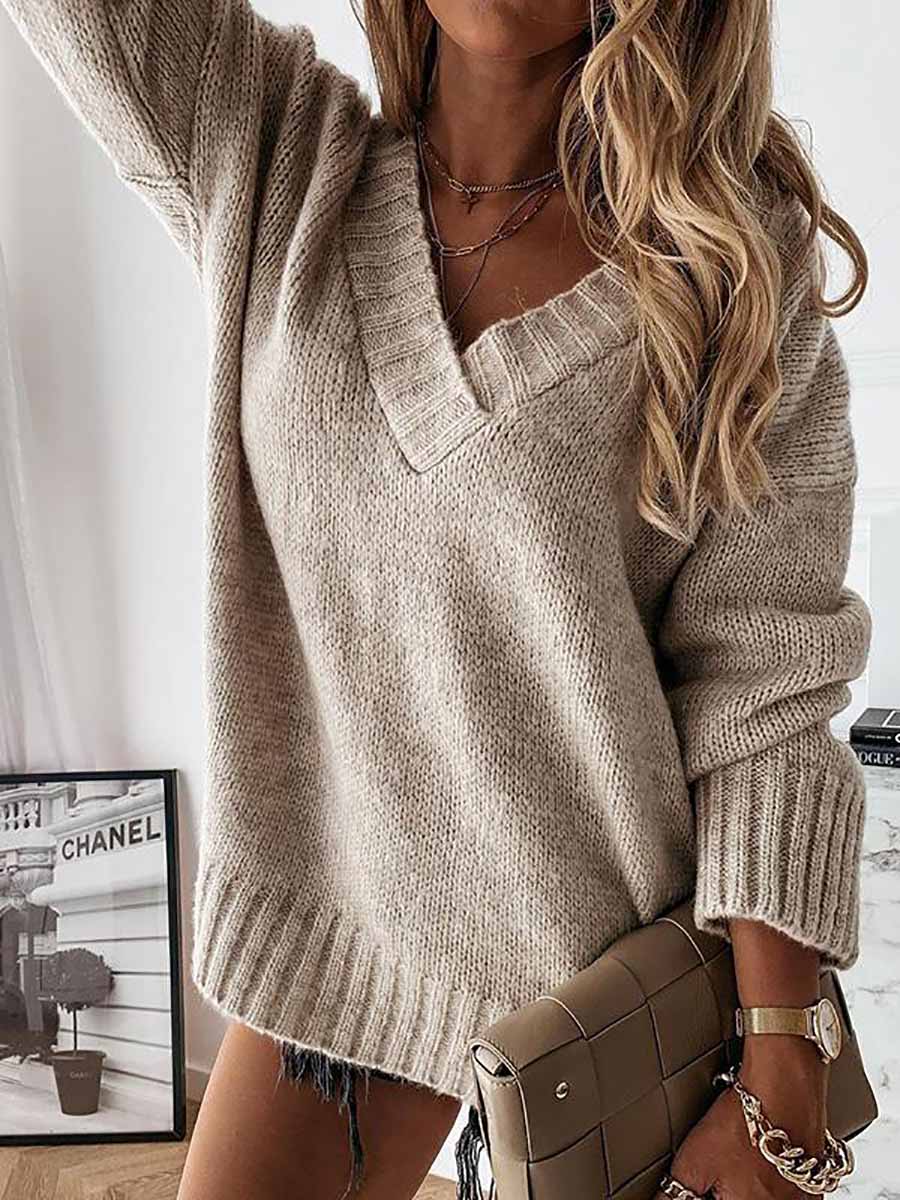 Bellevoga Excited for This V-neck Sweater