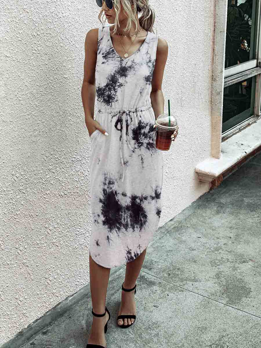 Bellevoga Print Knot Dress