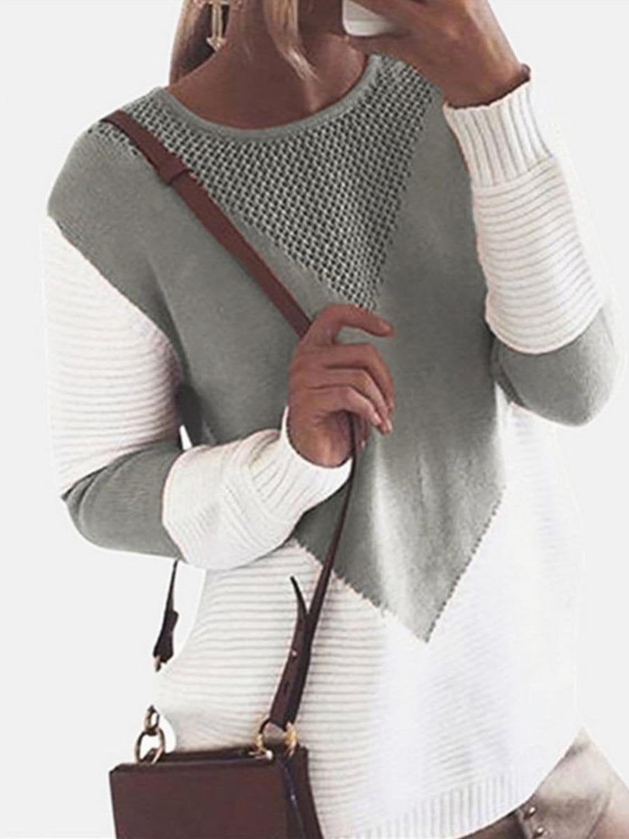 Bellevoga Stitching Hollow Sweater