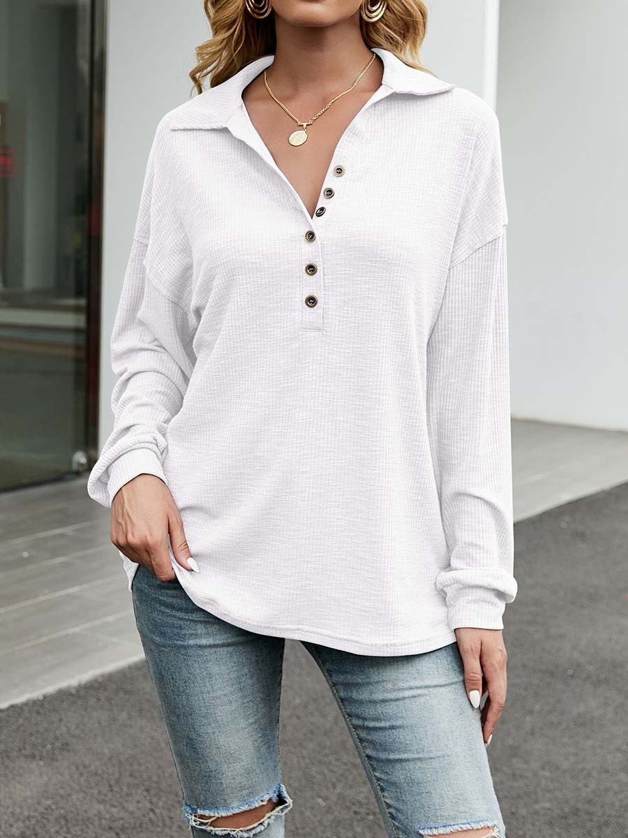 Bellevoga Button Down Casual Top