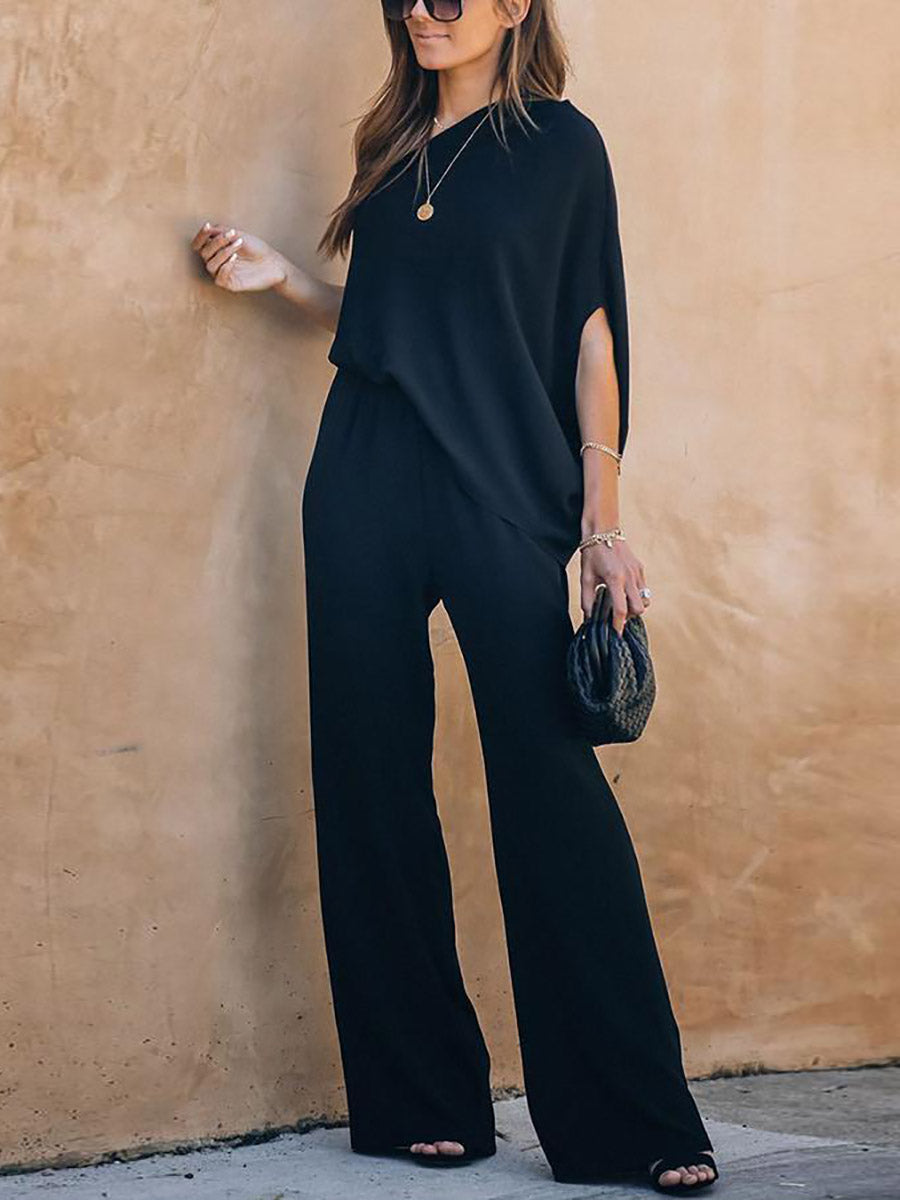 Bellevoga Sexy Strapless Loose Jumpsuit