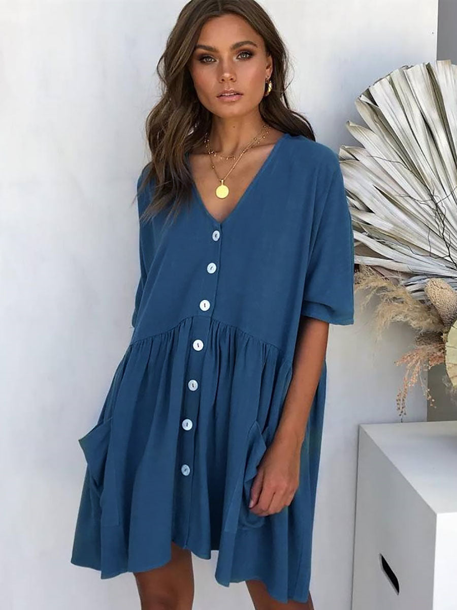 Bellevoga Button Dress