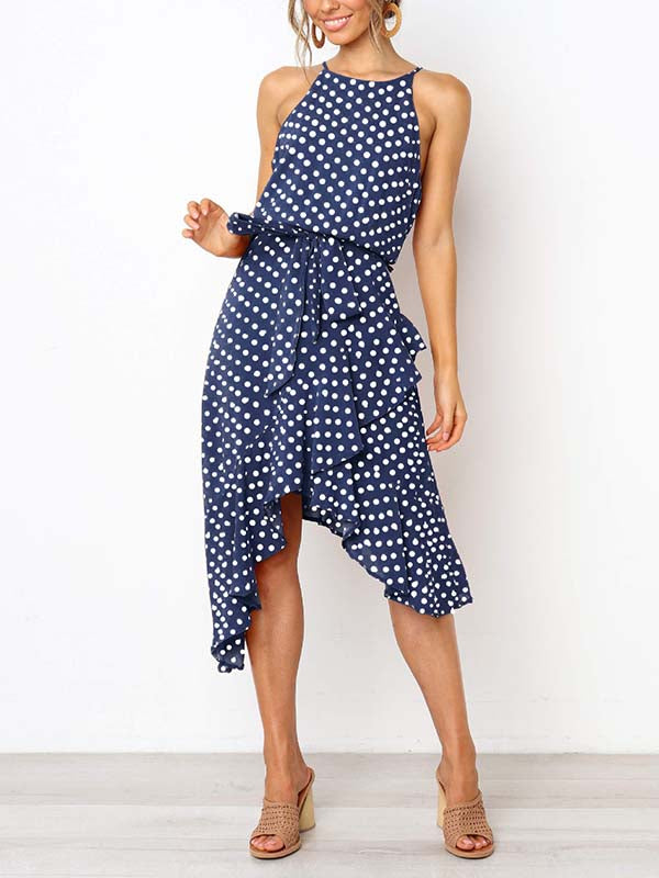 Bellevoga Irregular Polka Dot Dress