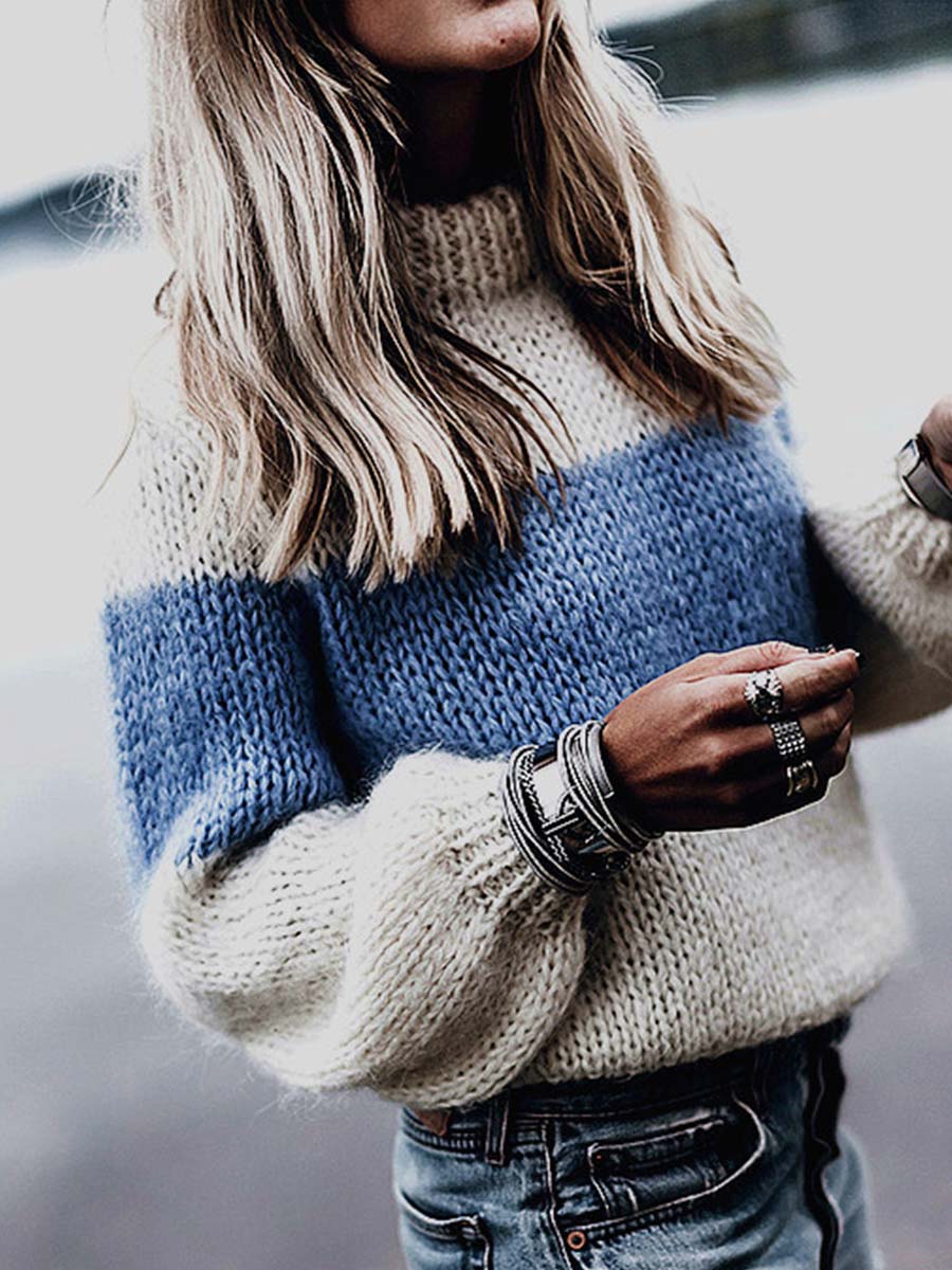 Bellevoga Round Neck Knitted Sweater