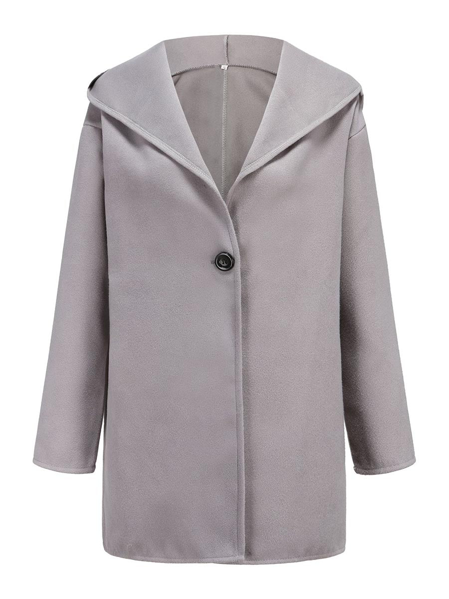 Bellevoga Round Neck Loose Tweed Coat(7 colors)