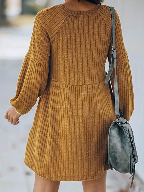 Bellevoga Knitted Long Sleeve Dress