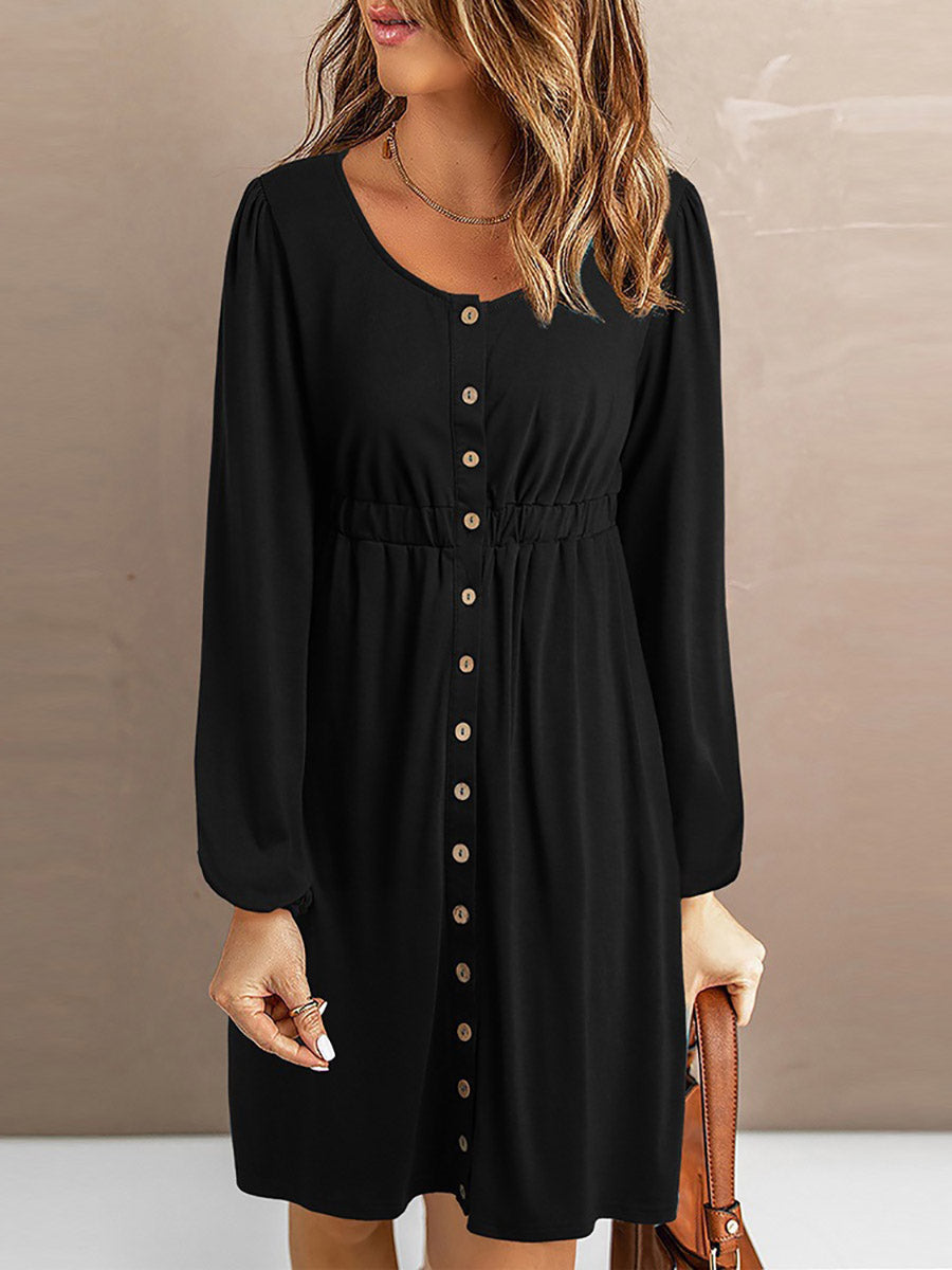 Bellevoga Sexy V-Neck Waist-Length Sleeve Dress