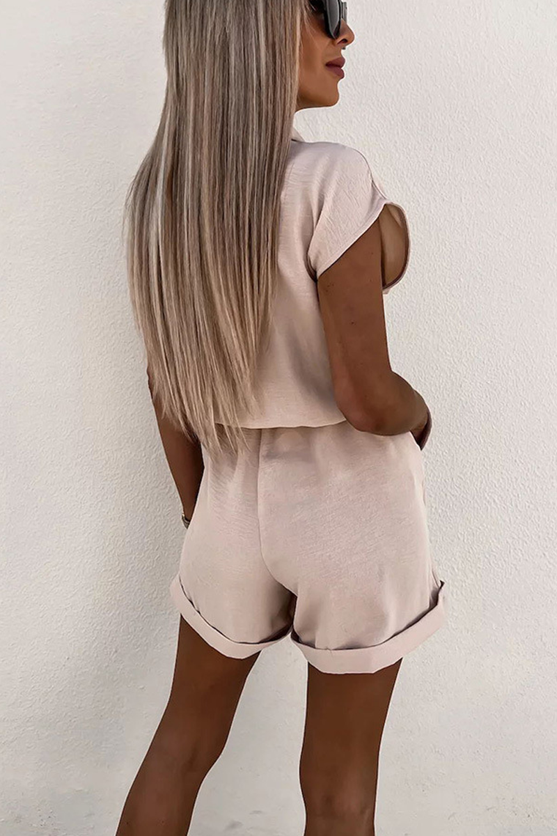 Bellevoga Cake For Breakfast Lapel Neck Romper