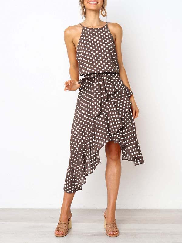 Bellevoga Irregular Polka Dot Dress