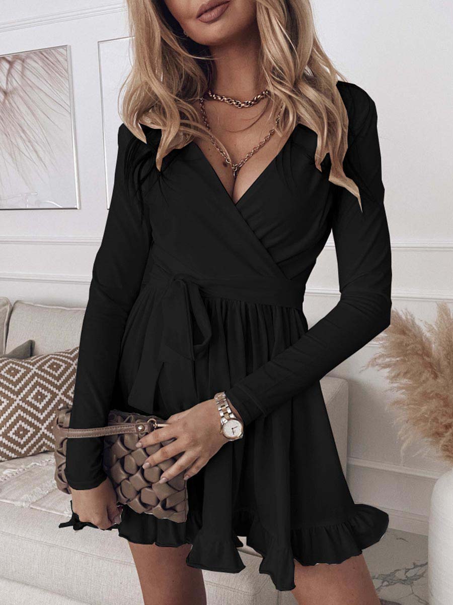 Bellevoga Long-sleeved Ppadded Dress