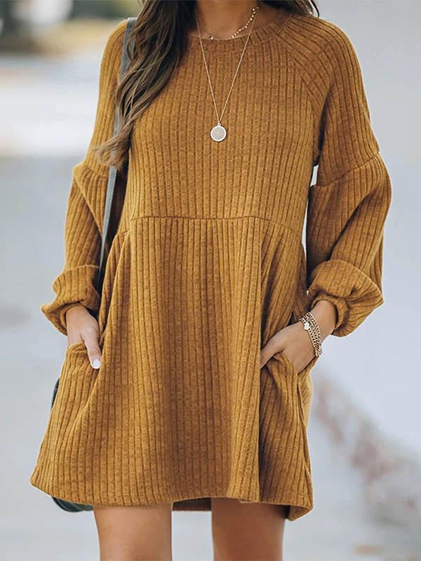 Bellevoga Knitted Long Sleeve Dress