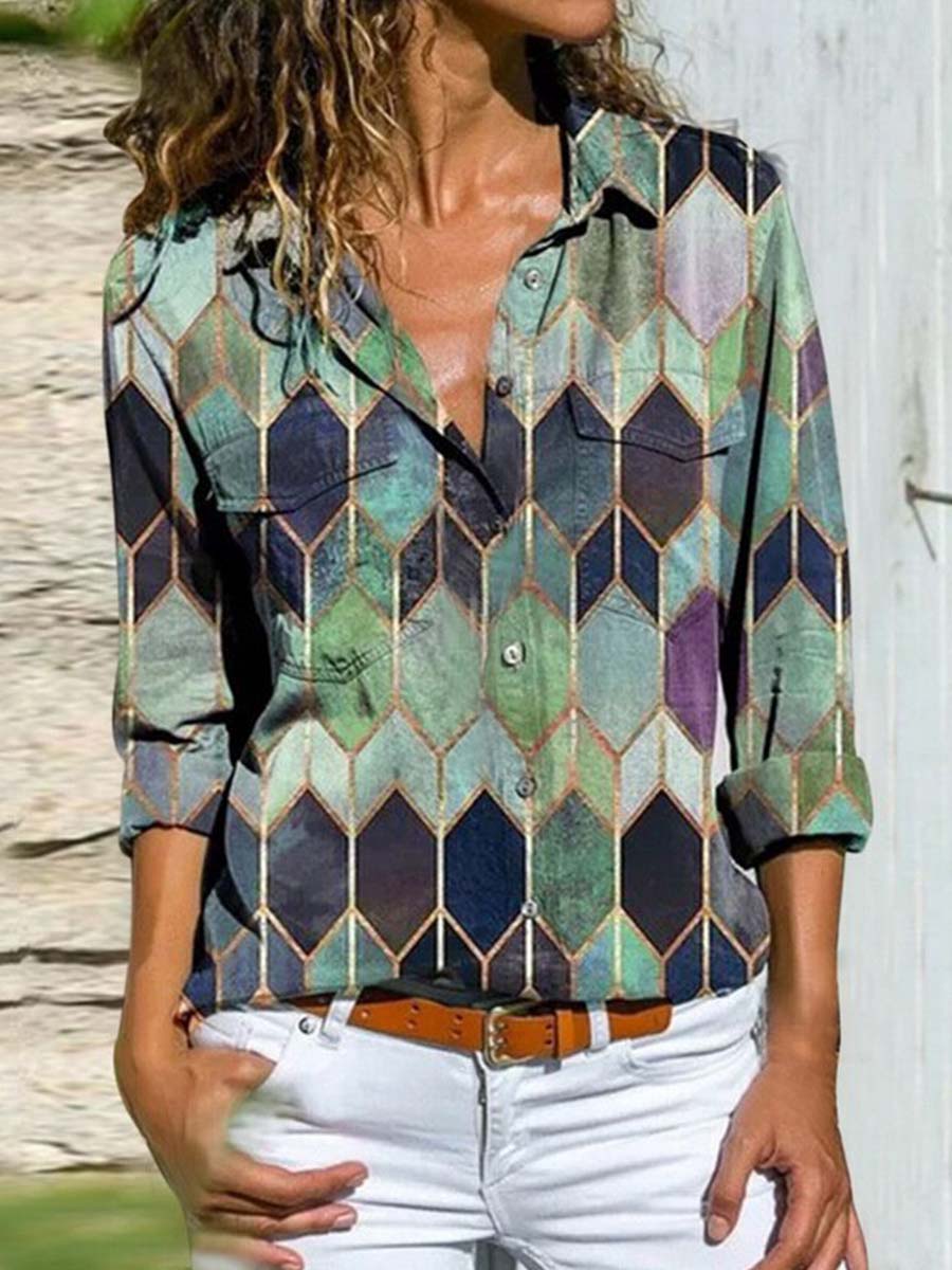 Bellevoga Multicolor Print Shirt