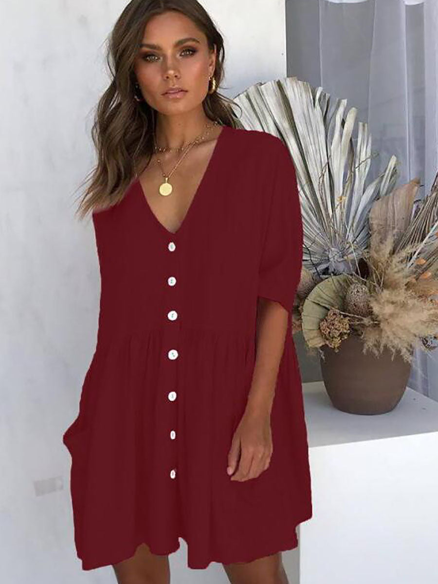 Bellevoga Button Dress