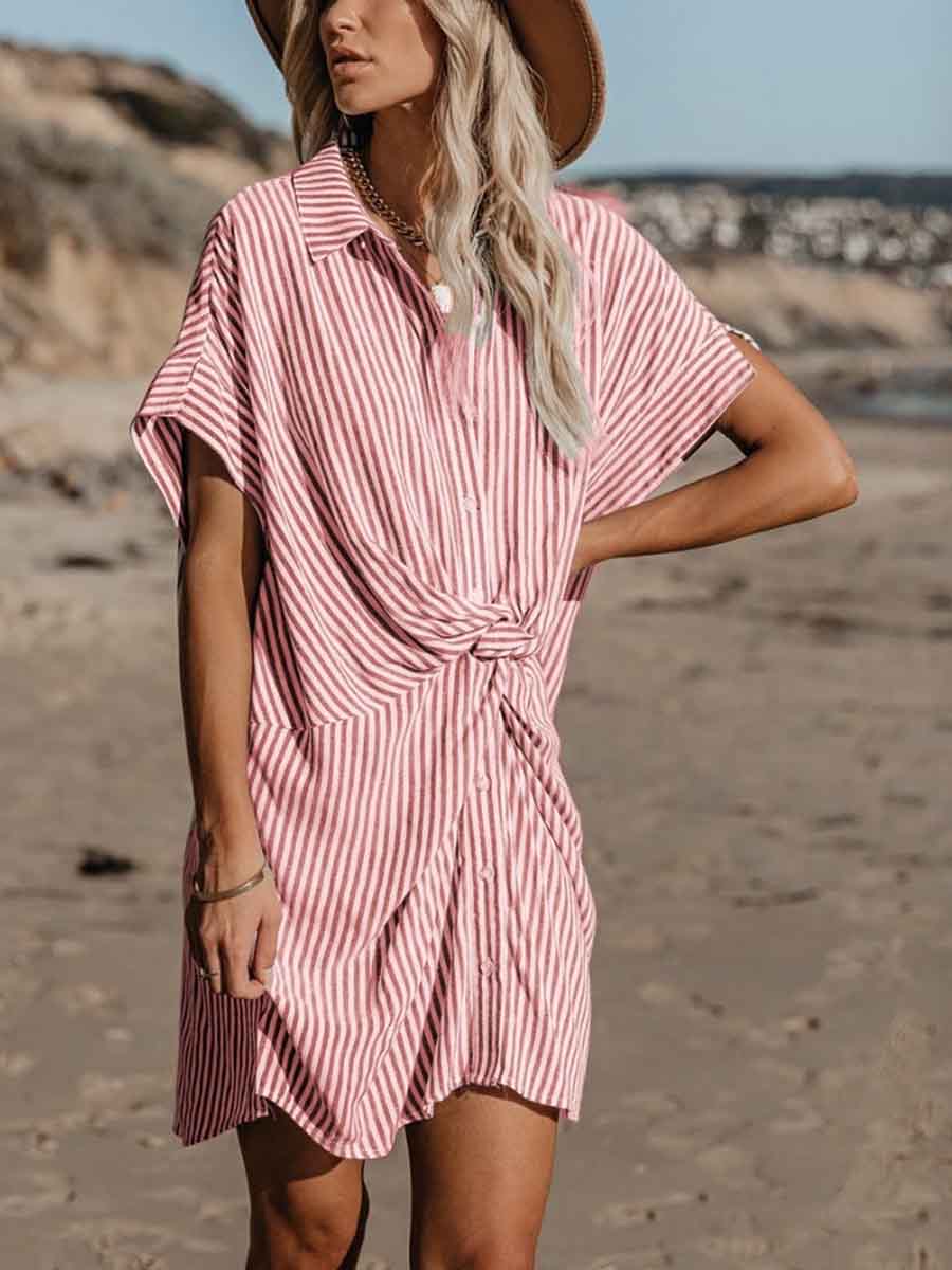 Bellevoga Knot Striped Dress