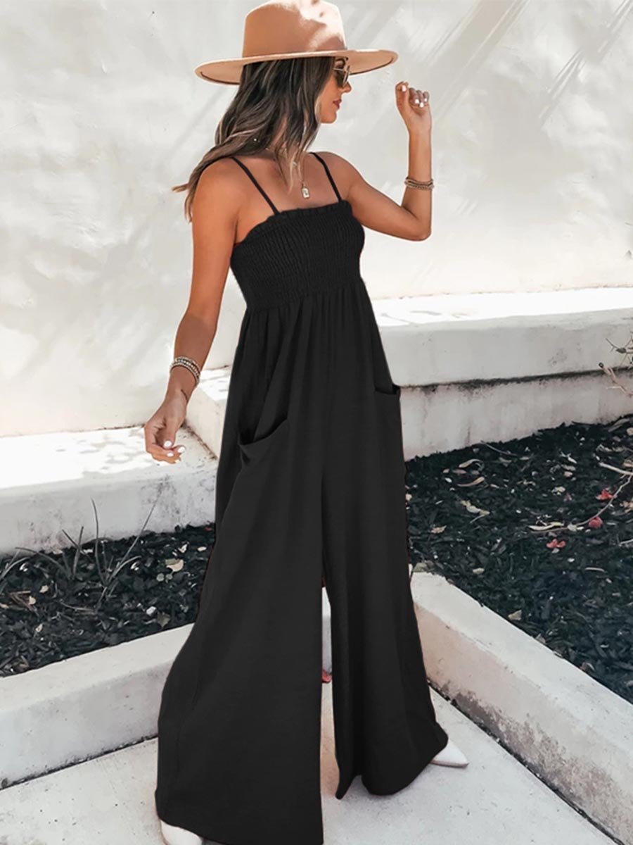 Bellevoga Sling Pocket High Waist Jumpsuit