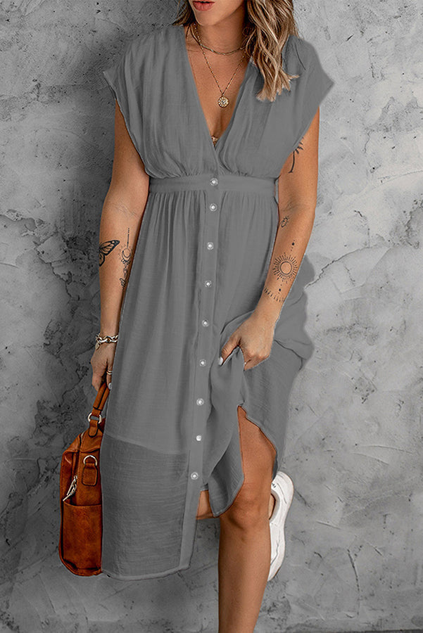 Bellevoga Bubbles At Brunch Button Up Midi Dress