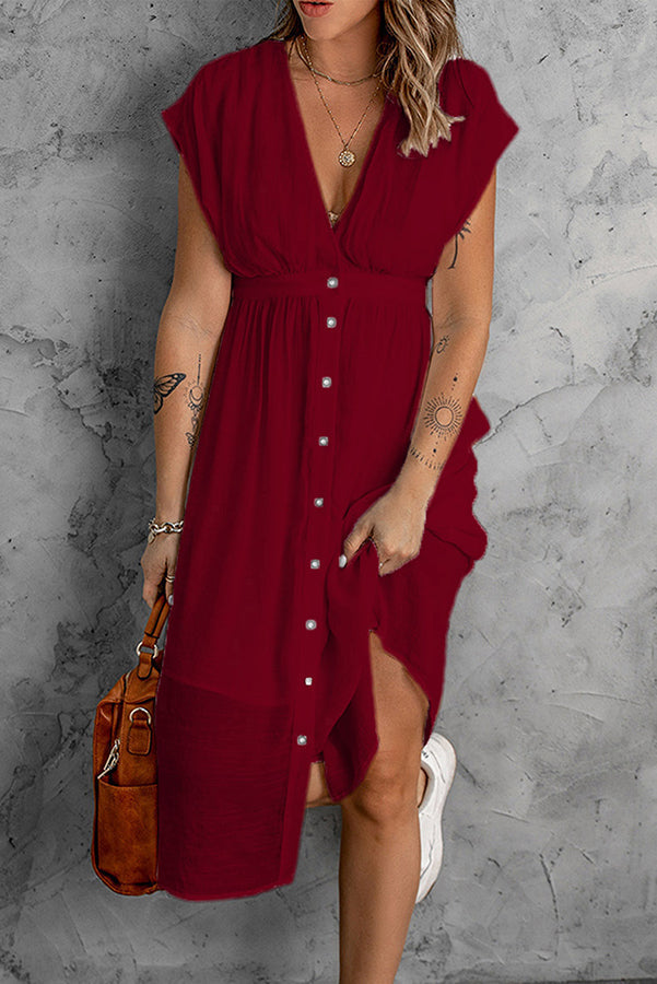 Bellevoga Bubbles At Brunch Button Up Midi Dress