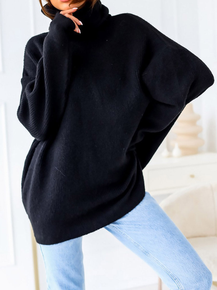 Bellevoga Solid Color Turtleneck Knit Sweater(11 colors)