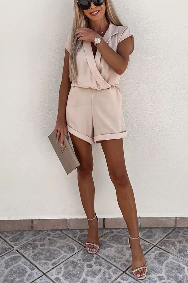 Bellevoga Cake For Breakfast Lapel Neck Romper