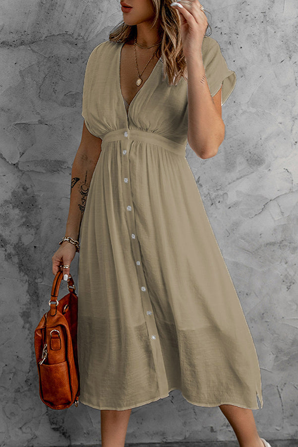 Bellevoga Bubbles At Brunch Button Up Midi Dress