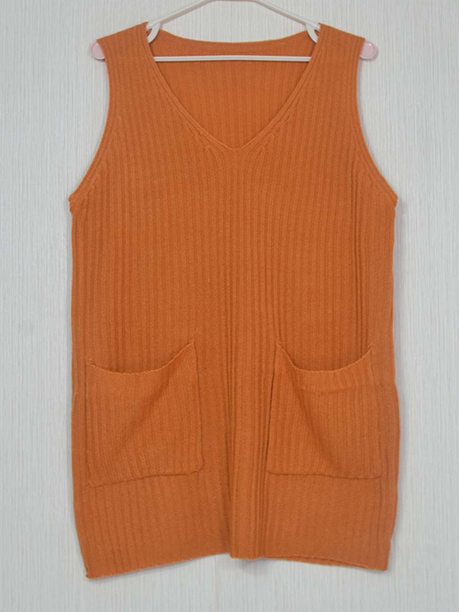 Bellevoga V Neck Sleeveless Knit Vest