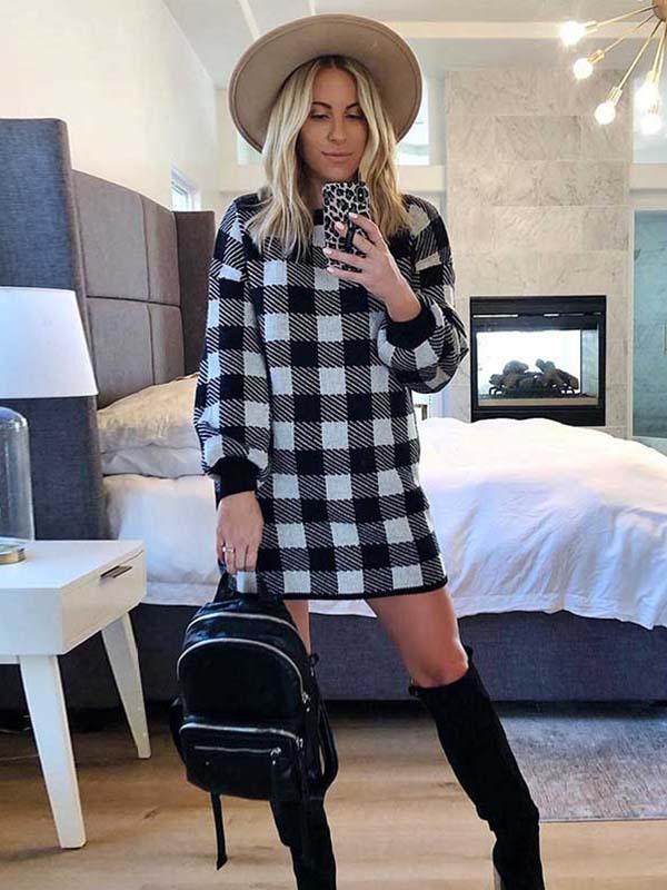 Bellevoga Plaid Dress