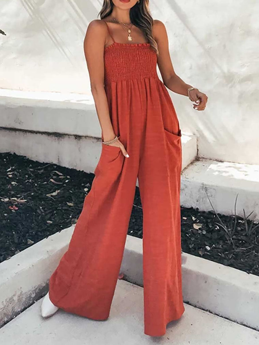 Bellevoga Sling Pocket High Waist Jumpsuit