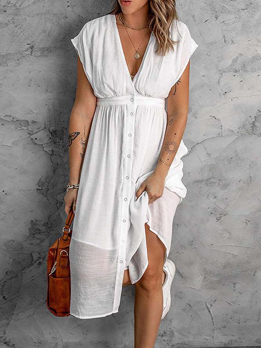 Bellevoga Bubbles At Brunch Button Up Midi Dress