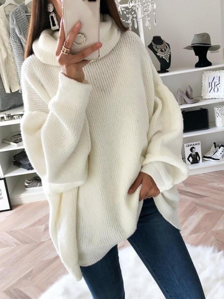 Bellevoga Solid Color Turtleneck Knit Sweater(11 colors)