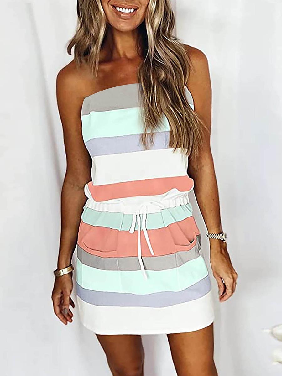 Bellevoga Sheath Striped Dress