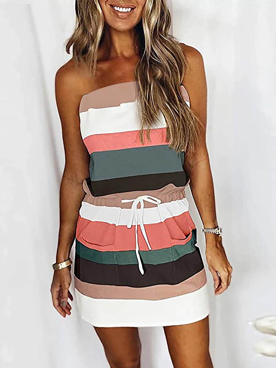 Bellevoga Sheath Striped Dress