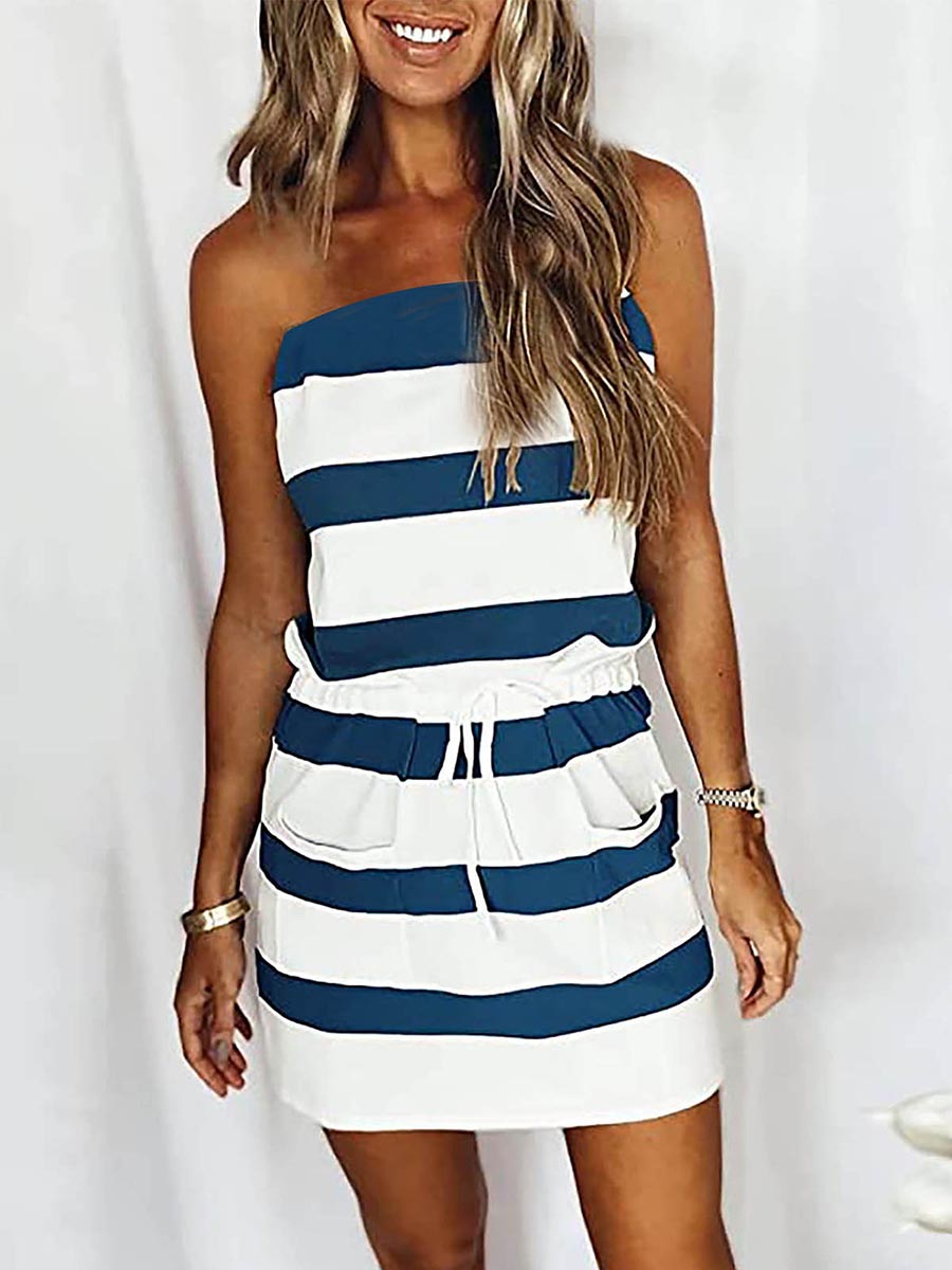 Bellevoga Sheath Striped Dress