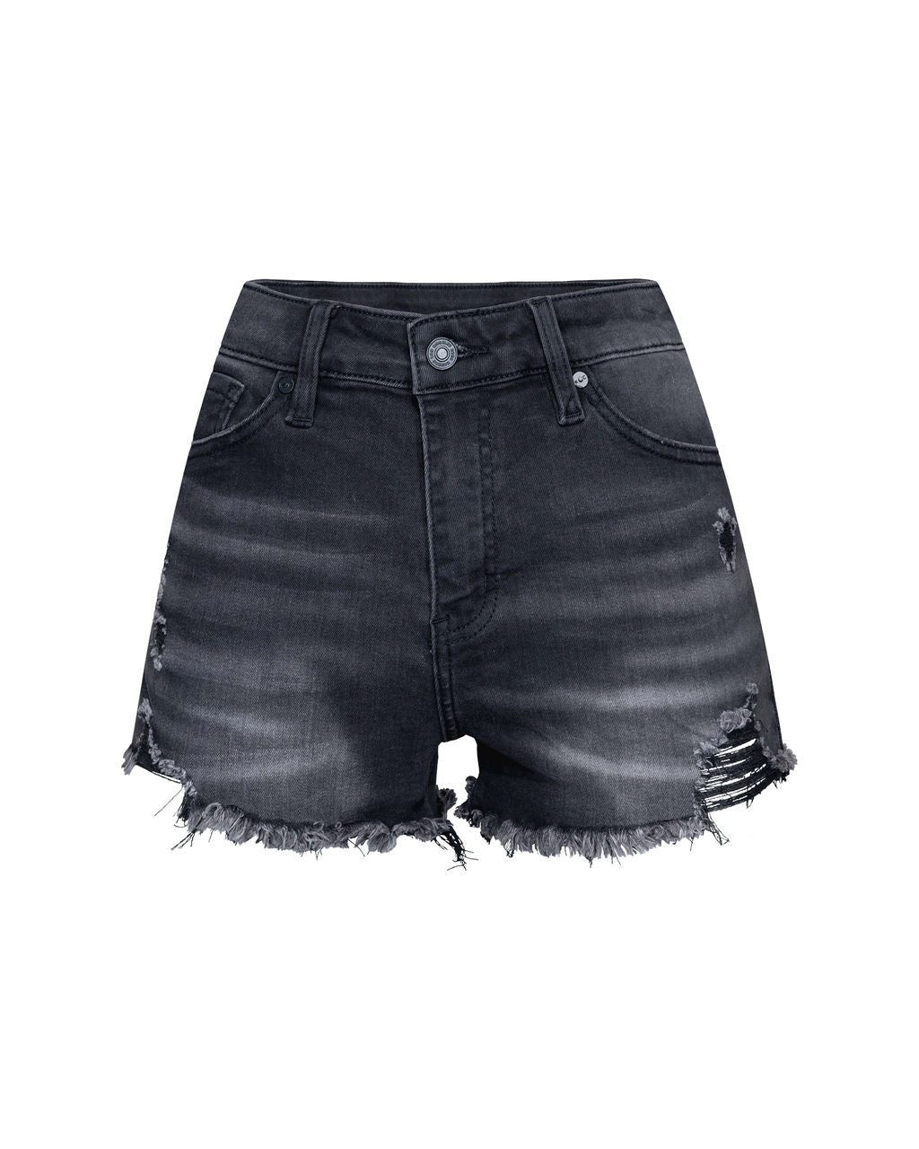 Bellevoga Eternity High Rise Distressed Shorts