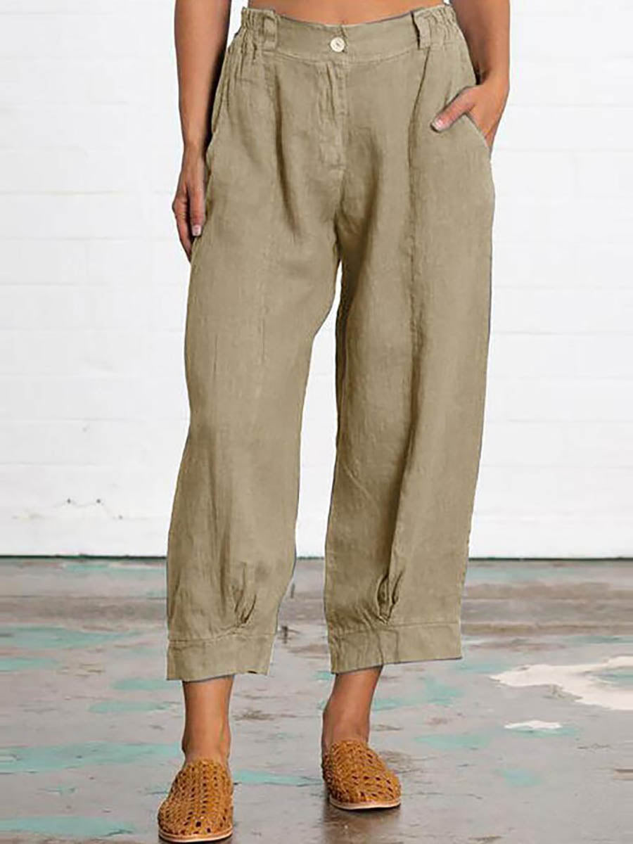 Bellevoga Mid Waist Straight Leg Pants